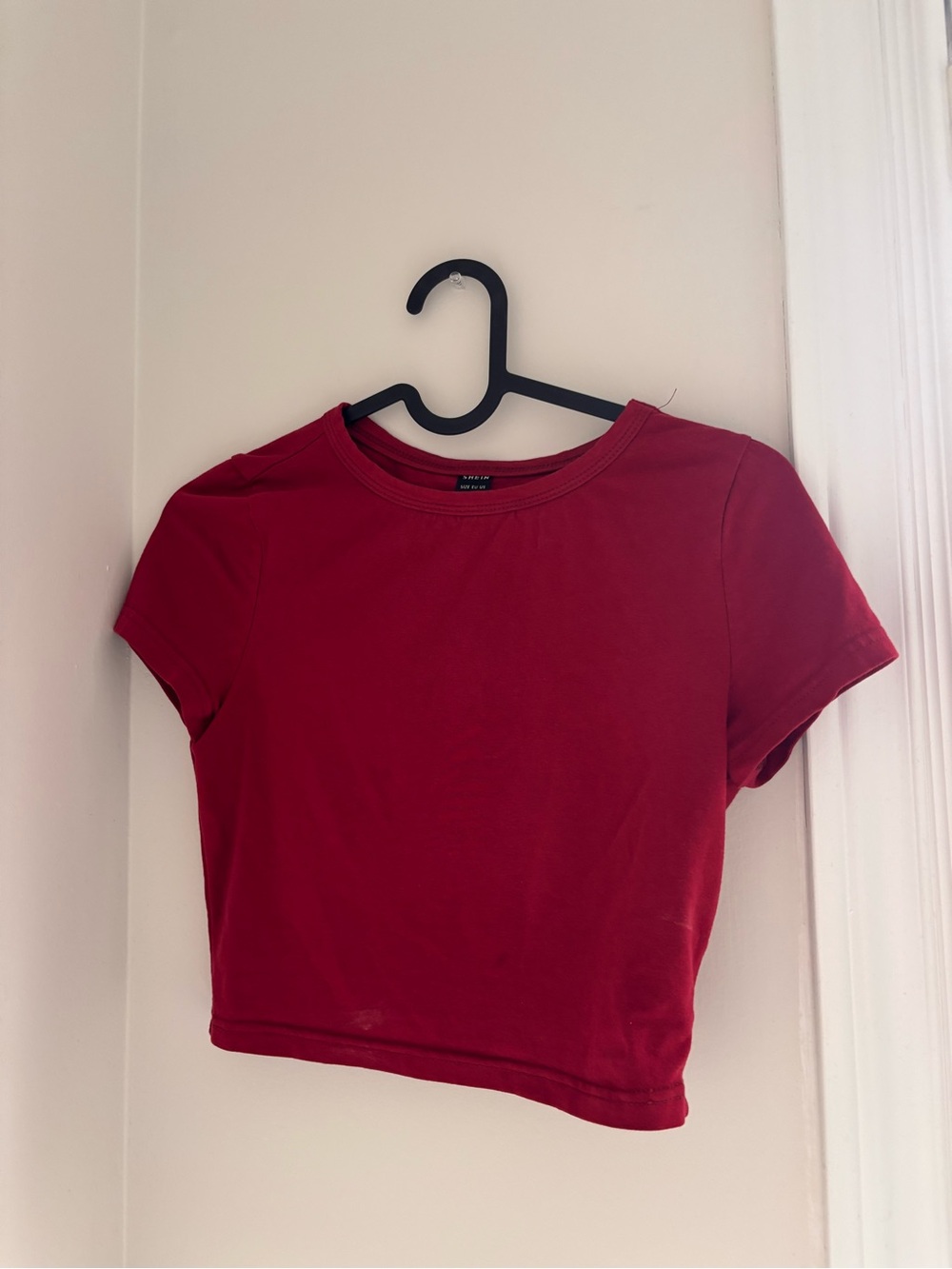 Short Sleeve Crew Neck Crop Tee